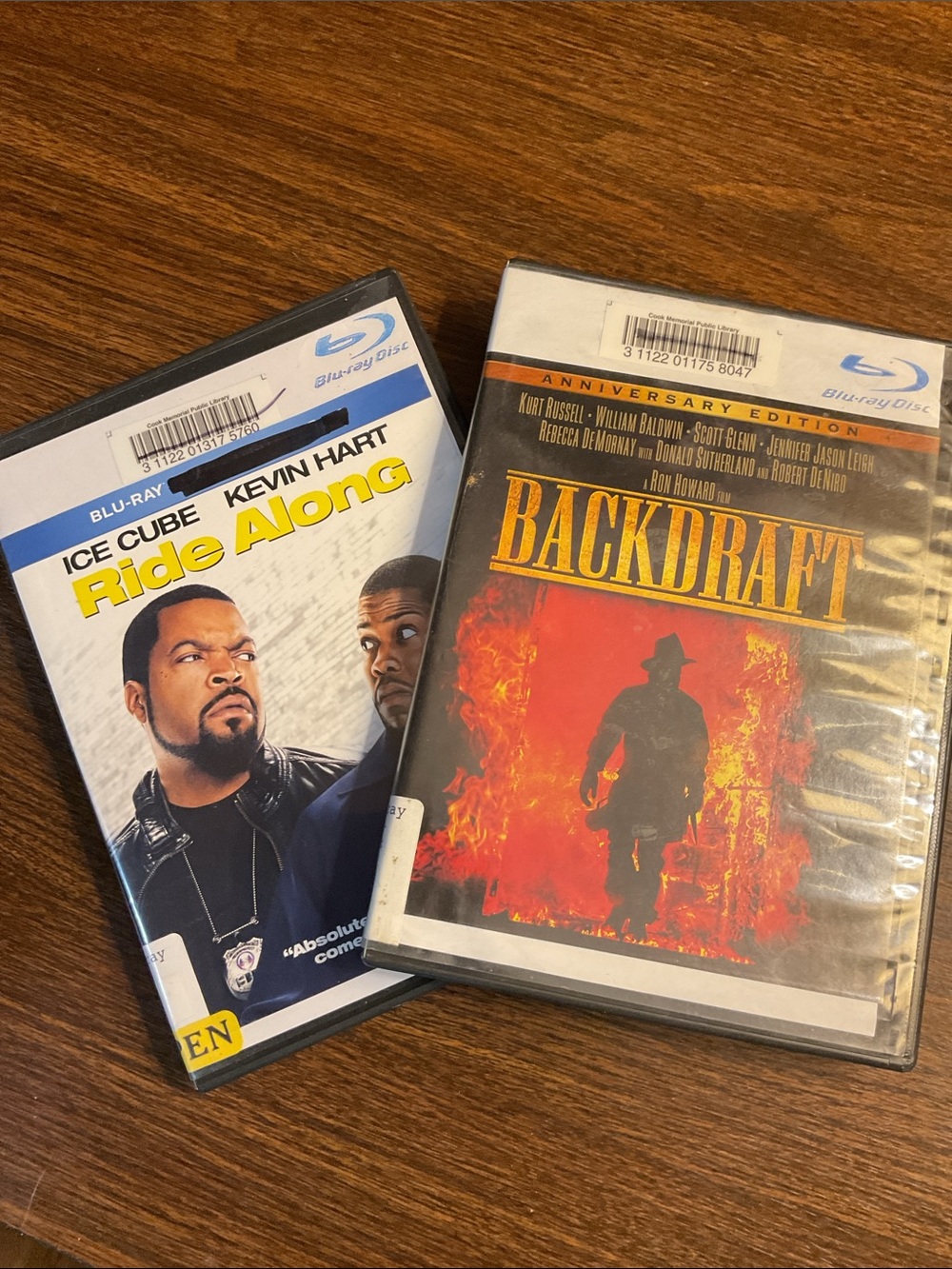 2 Blu-rays: BACK DRAFT Kurt Russell & RIDE ALONG Ice Cube